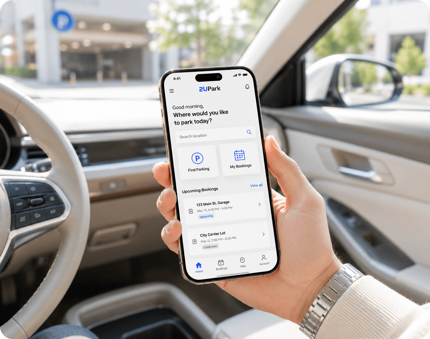 Find parking faster with the 2UPark app